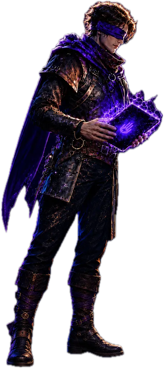 Conduit’s traveler carrying a glowing parcel.